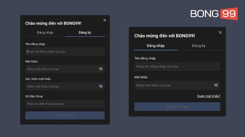 Thao tác đăng ký và đăng nhập tài khoản nhanh chóng